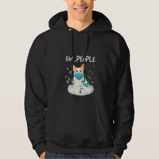 Womens Corgi Ew Mensen Handen met een F Hoodie