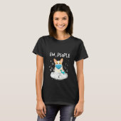 Womens Corgi Ew Mensen Handen met een F T-shirt (Voorkant volledig)