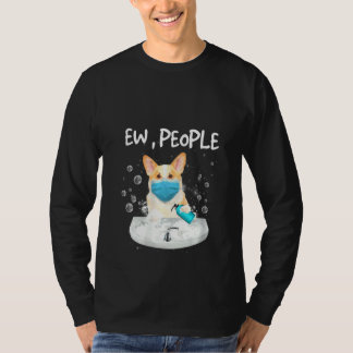 Womens Corgi Ew Mensen Handen met een F T-shirt