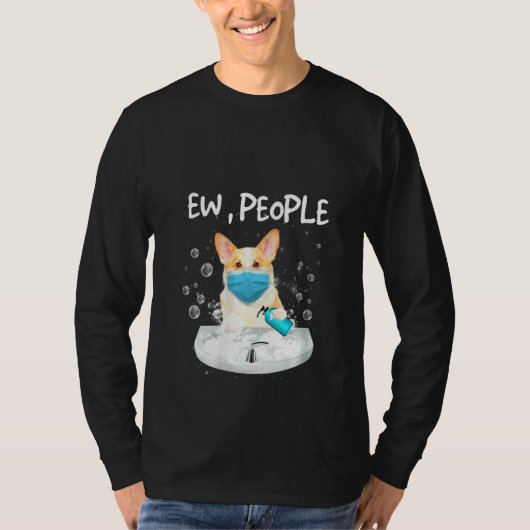 Womens Corgi Ew Mensen Handen met een F T-shirt (Voorkant)