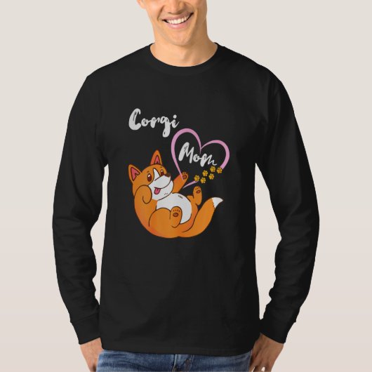 Womens Corgi Mom Cardigan Welsh Corgi Puppies Owne T-shirt (Voorkant)
