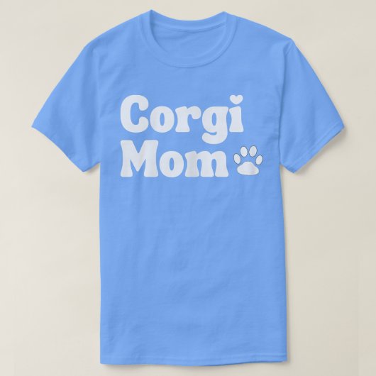 Womens CORGI MOM Graphic Dog mam T-shirt voor vrou (Design voorkant)