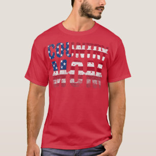 Womens Country Music Mam American Flag 332 T-shirt