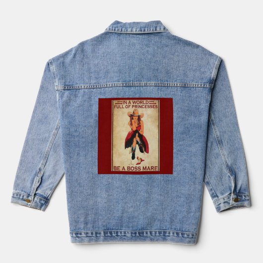 Women's Cowgirls Baas Mare Top Denim Jacket (Achterkant)