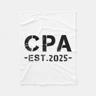 Womens CPA EST 2025 Certified Public Accountant EX Fleece Deken