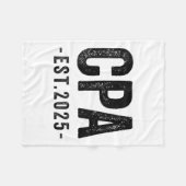 Womens CPA EST 2025 Certified Public Accountant EX Fleece Deken (Voorkant (Horizontaal))