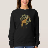 Womens Crazy giraffe lady Trui (Voorkant)