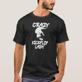 Womens Crazy Kickflip Lady voor je skateboarder W T-shirt (Voorkant)