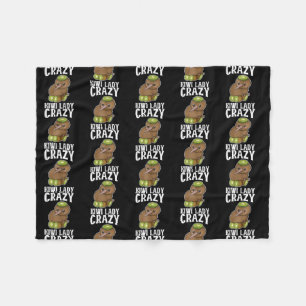 Womens Crazy kiwi Lady Design voor een Kiwi-meisje Fleece Deken