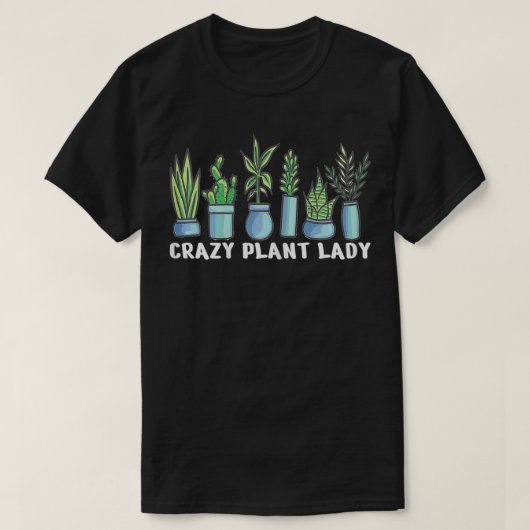 Womens Crazy Plant Lady T-shirt (Design voorkant)