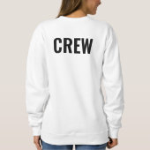 Womens Crew Sweatshirts Personeel Voeg hier Logo t Trui (Achterkant)