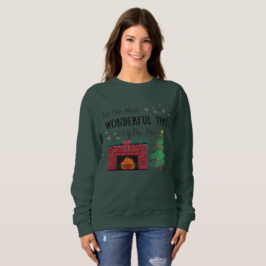 Womens Crewneck Most Wonderful Time of The Year Trui (Voorkant volledig)