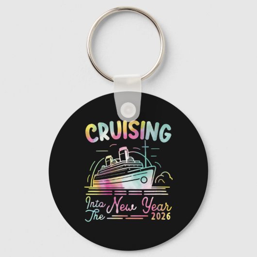Womens Cruising Into New Year 2026 Countdown Party Sleutelhanger (Voorkant)