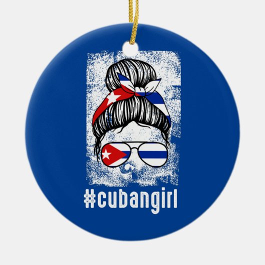 Womens cubaans meisje Cubaanse meisje Keramisch Ornament (Voorkant)