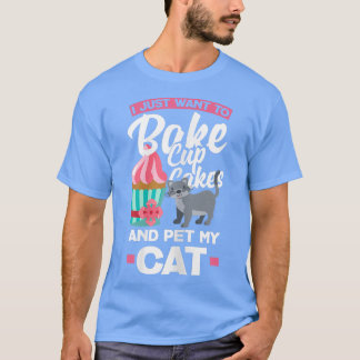 Womens Cupcake Baking Cat Owner 2930 T-shirt