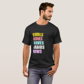 Womens Curls Kinks Waves Vlechten Rijen Grafisch T-shirt (Voorkant volledig)