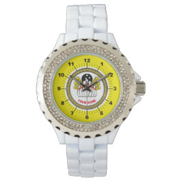 Women's Custom Bowling (naam toevoegen) Strass hor Horloge
