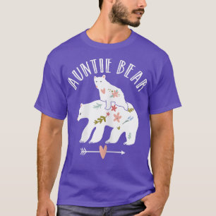 Womens Cute Auntie Bear, Auntie First Mothers Day, T-shirt