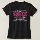 Womens Cute Boss Lady Bling Decoratief T-shirt (Design voorkant)
