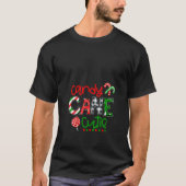Womens Cute Cane Snoep Kerstmis T-shirt (Voorkant)