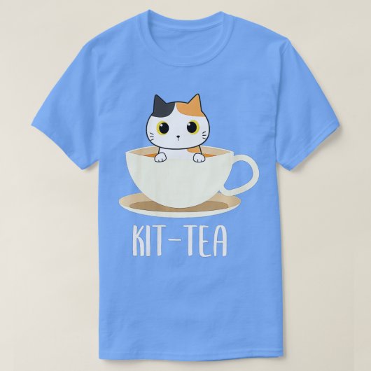 Womens Cute Cat s Kit Tea Funny Cat Lover T-shirt (Design voorkant)