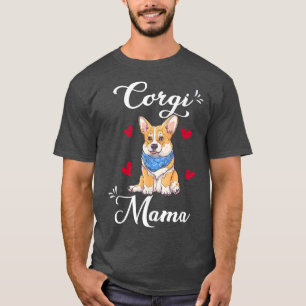 Womens Cute Corgi Mama Dog Puppy Ma Hondenliefhebb T-shirt