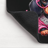 Women's Cute Dachshund Valentines Heart Dog Lover  Muismat (Hoek)