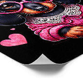 Women's Cute Dachshund Valentines Heart Dog Lover Poster (Hoek)