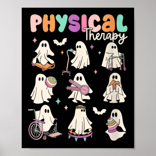 Womens Cute Ghost Physical Therapy Pt Physical The Poster (Voorkant)