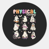 Womens Cute Ghost Physical Therapy Pt Physical The Ronde Sticker (Voorkant)