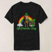 Womens Cute Irish Koe Leprechaun Shamrock St Patri T-shirt (Design voorkant)