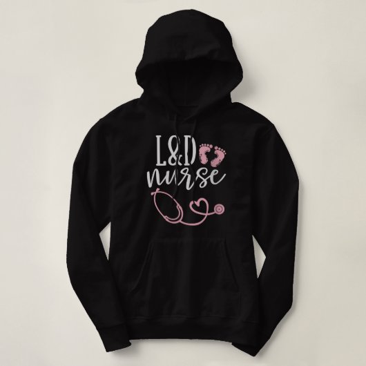 Womens Cute Labor and Delivery Nurse - L&D Nurse A Hoodie (Design voorkant)