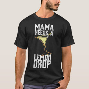 Womens Cute Lemon Drop Martini Gift met indrukte M T-shirt