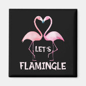 Womens Cute Let's Flamingle Nk Flamingo Summer Lov Magneet (Voorkant)