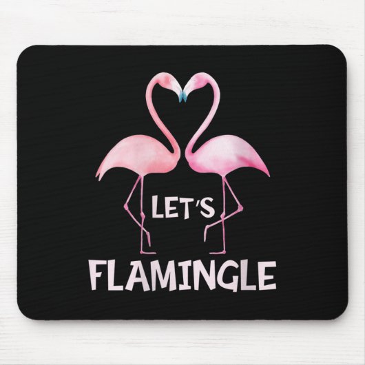 Womens Cute Let's Flamingle Nk Flamingo Summer Lov Muismat (Voorkant)