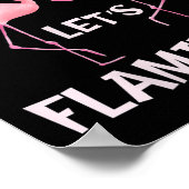 Womens Cute Let's Flamingle Nk Flamingo Summer Lov Poster (Hoek)