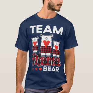 Womens Cute Mama Beer Heart Buffalo Red Pset mama T-shirt