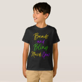 Womens Cute Mardi Gras Party Quote Gift Beads And  T-shirt (Voorkant volledig)