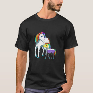 Womens Cute Nonbinary and Genderqueer Unicorn Mama T-shirt