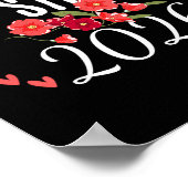 Womens Cute Promoted To Big Sister Est 2026 Floral Poster (Hoek)