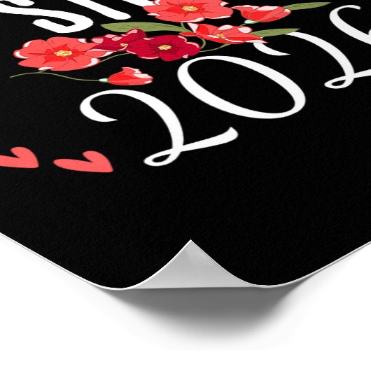 Womens Cute Promoted To Big Sister Est 2026 Floral Poster (Hoek)