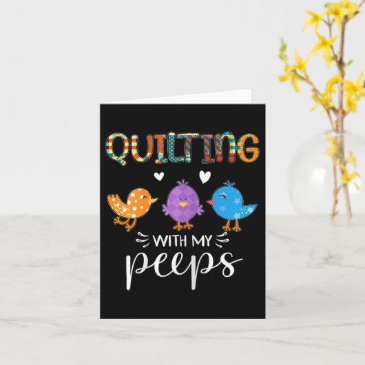 Womens Cute Quilting With My , Quilters  Kaart (Gele Bloem)