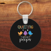 Womens Cute Quilting With My , Quilters  Sleutelhanger (Voorkant)