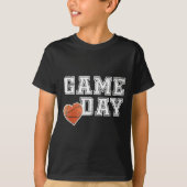 Women's Cute Sketll Mom Friday Night Game Day  T-shirt (Voorkant)