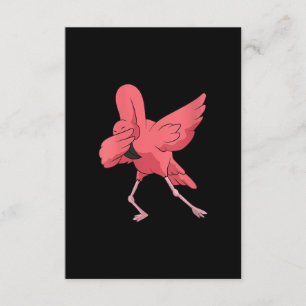 Womens Dabbing Flamingo Bird Cute Flamingo Pink Informatiekaartje