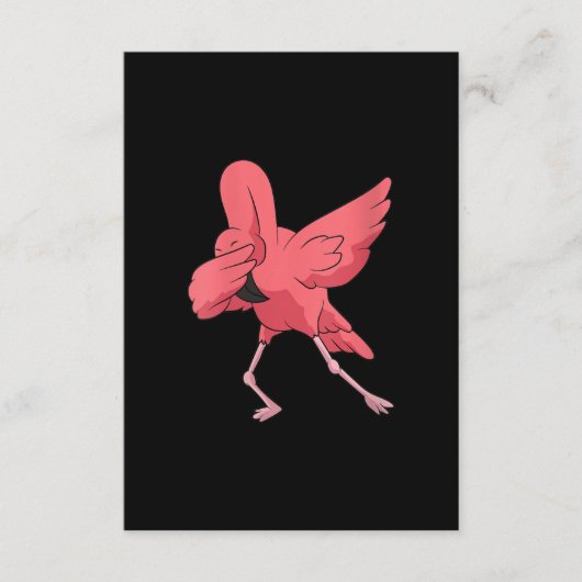 Womens Dabbing Flamingo Bird Cute Flamingo Pink Informatiekaartje (Voorkant)