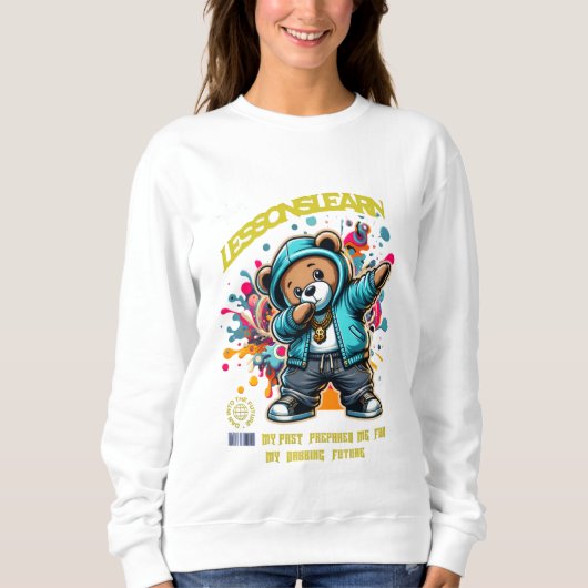 WOMEN'S DABBING FUTURE LESSONS LEARN SWEATSHIRT  (Voorkant)