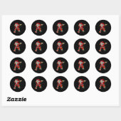 Womens Dabbing Santa Football Christmas Lights Srt Ronde Sticker (Vel)