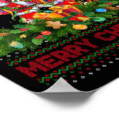 Womens Dabbing Unicorn Ugly Christmas Sweaters Fun Poster (Hoek)