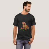 Womens Dachshund Art Dog Lover Christmas Doxi Ligh T-shirt (Voorkant volledig)